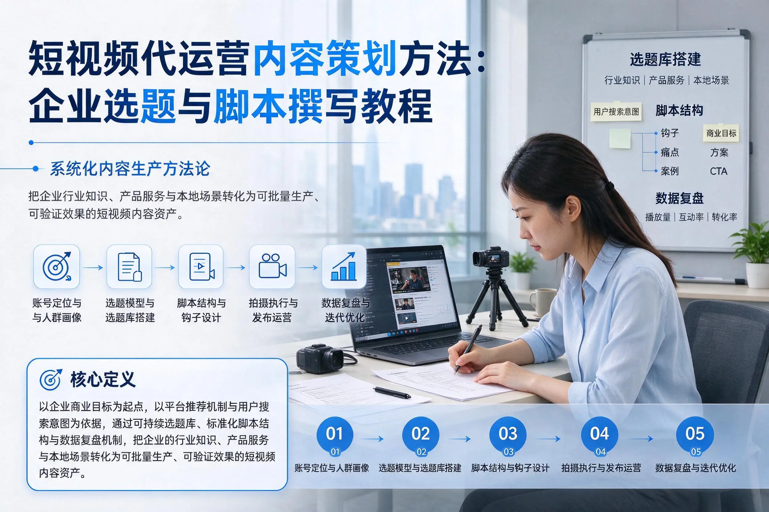 短视频代运营内容策划方法：三门峡企业选题与脚本撰写教程