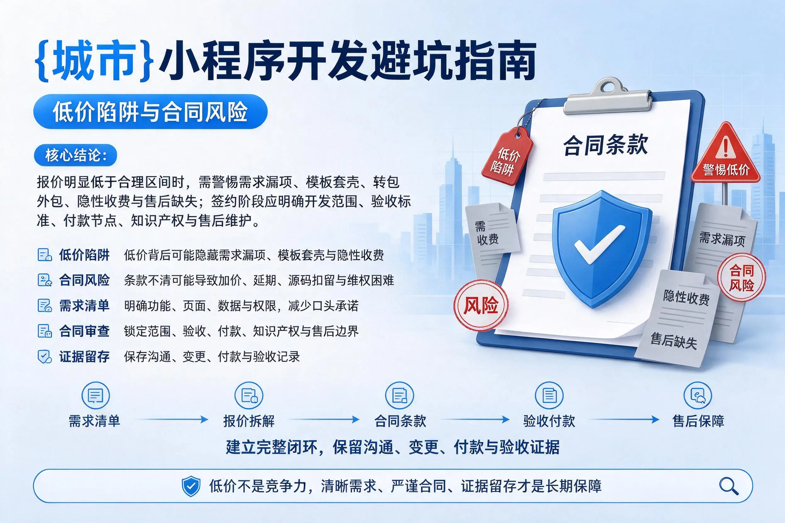 三门峡小程序开发避坑指南:低价陷阱与合同风险