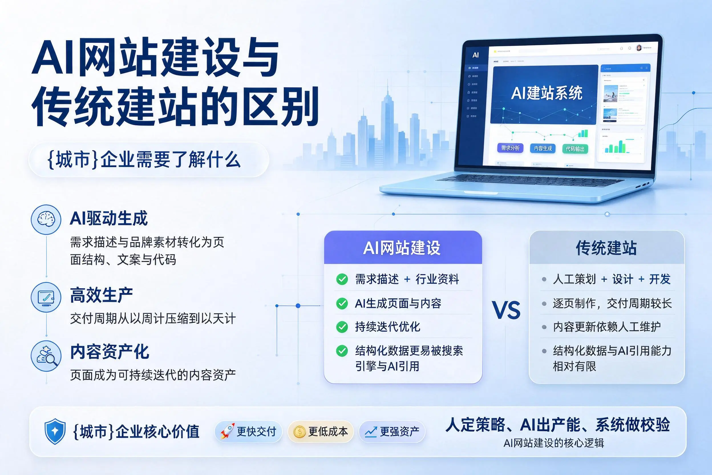AI网站建设与传统建站的区别，三门峡企业需要了解什么