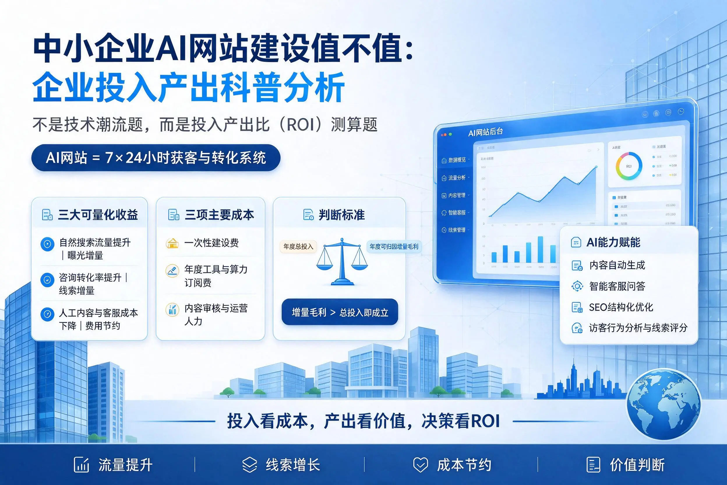 中小企业AI网站建设值不值:三门峡企业投入产出科普分析
