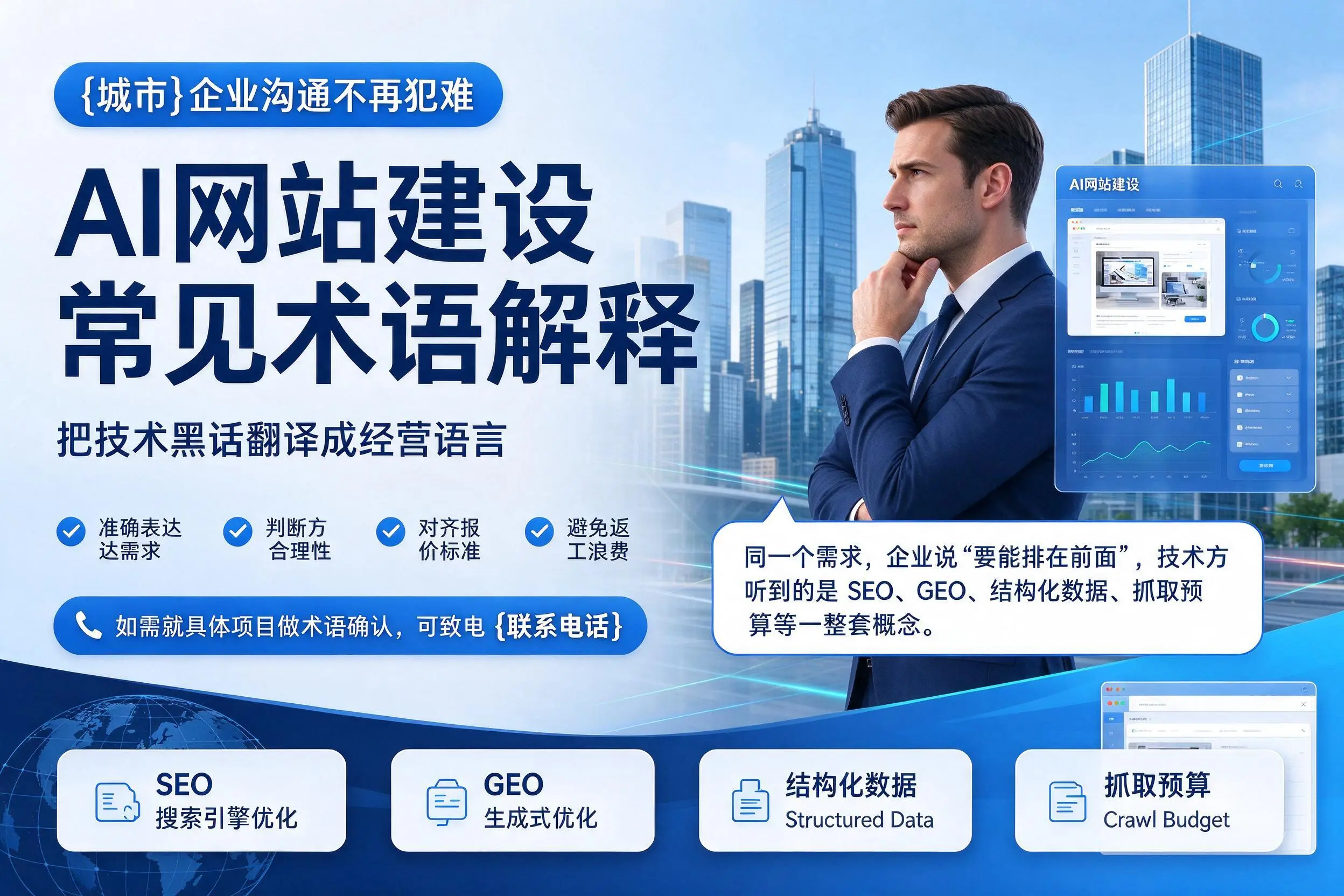 AI网站建设常见术语解释，三门峡企业沟通不再犯难